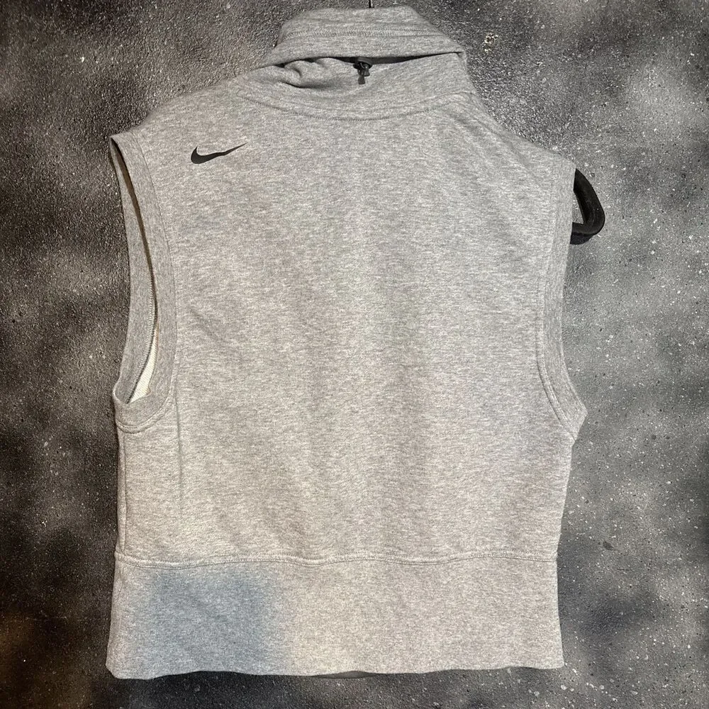 Nike Dri Fit Cowl Neck Sleeveless Tank Sweatshirt Vest Sz M Workout Running Gym